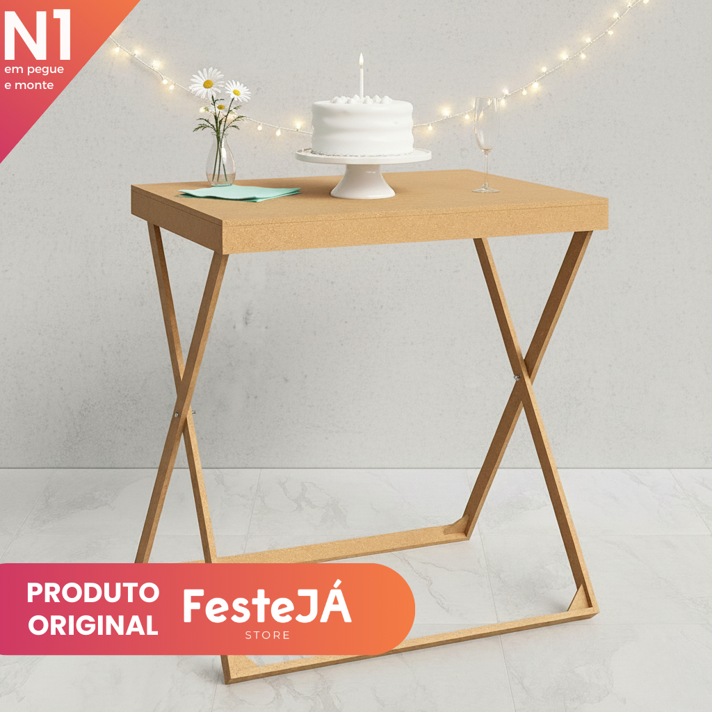 Mesa Mdf Cavalete Retangular Cenários Decorativos Festas Aniversários
