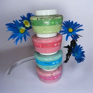 Kit 4 Esfoliantes Corporais Alleva Skin – Hidratação e Perfume Intenso 250g em Oferta na Shopee