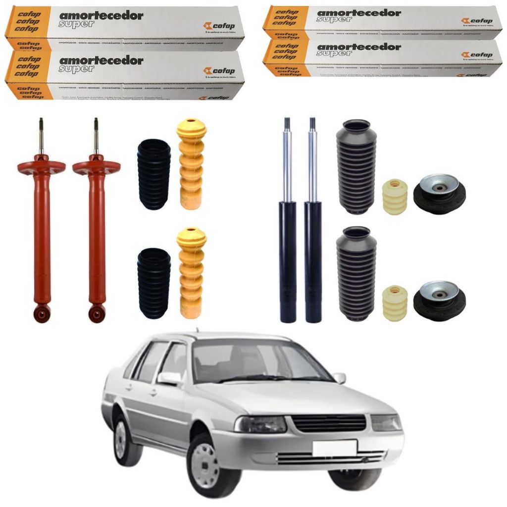 KIT 4 AMORTECEDOR SANTANA 97 A 2006 COFAP + KITS