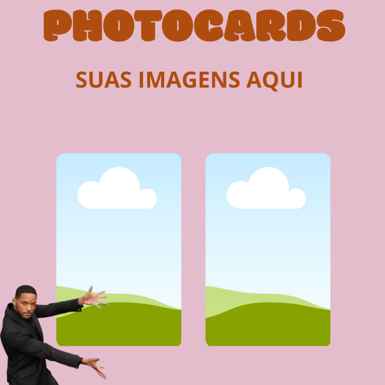 Photocards Personalizados | 2 Frente e Verso ou 4 apenas Frente em Oferta na Shopee
