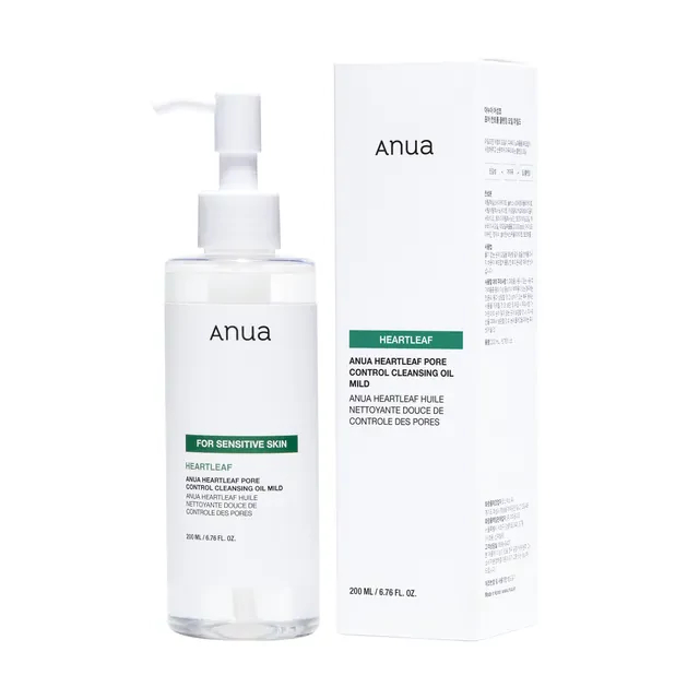 Cleansing Oil Anua Heartleaf Pore Control - Remove Cravos e Acne - Viral TikTok - 200ml Original