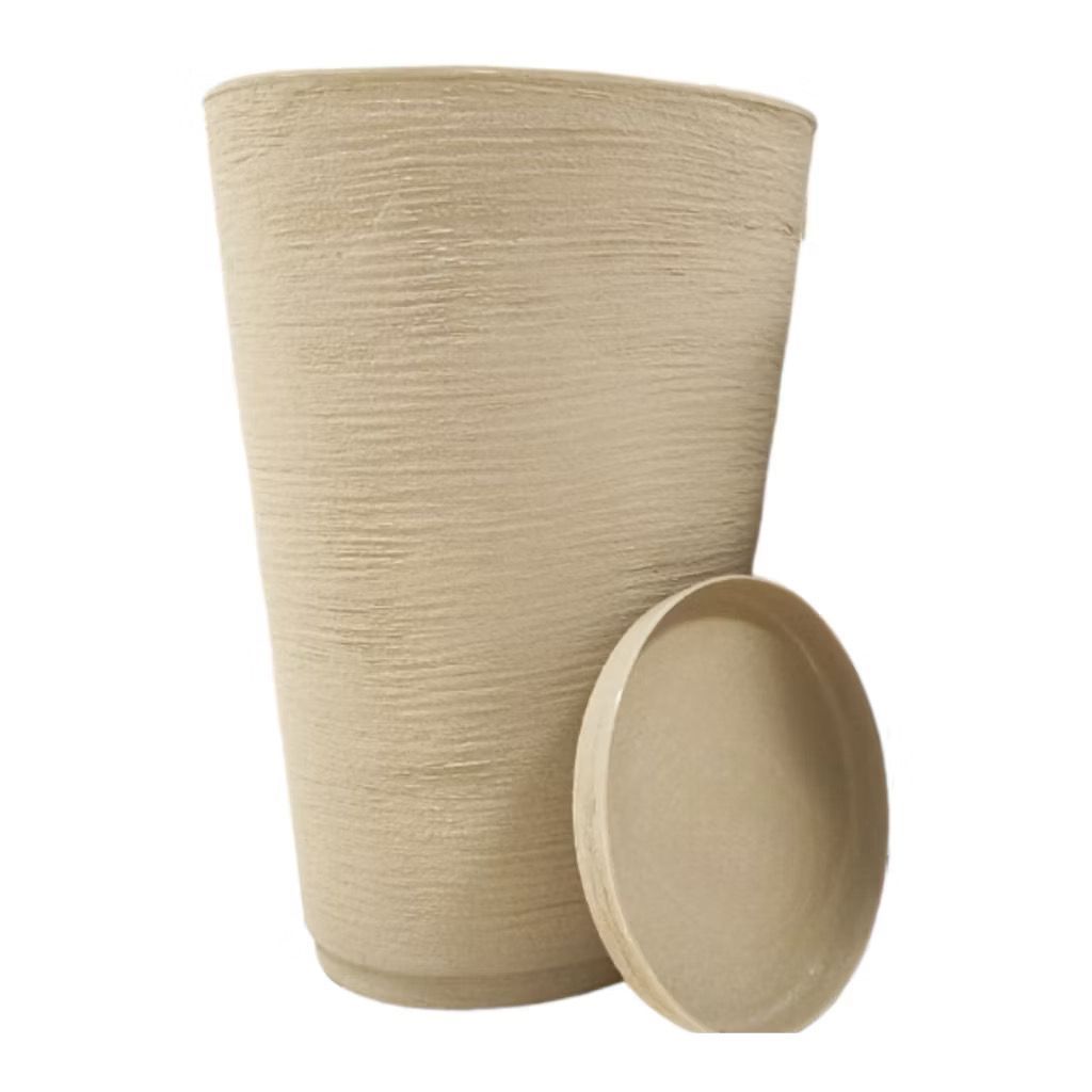 Vaso para Plantas Grande Decorativo Tamanho G 60X37 em Polietileno Coluna Redonda Cone Escovado Luxo em Oferta na Shopee