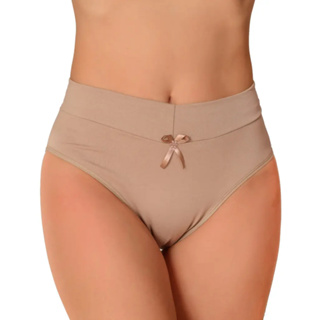 KIT 4 Calcinha Calçola Cintura Alta Lisa Redutora Luxo Lateral Larga Conforto Lingerie Feminina em Oferta na Shopee