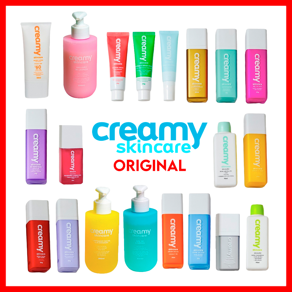 Creamy Skincare 30g (Séruns que tratam acne, rugas e hidratam profundamente) em Oferta na Shopee