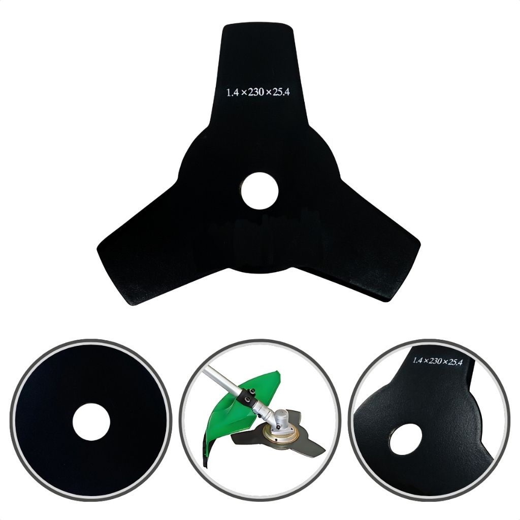 Lâmina Faca 3 Pontas Roçadeira Gasolina Elétrica Stihl Fs Nakashi Toyama Navalha Corte Grama Mato