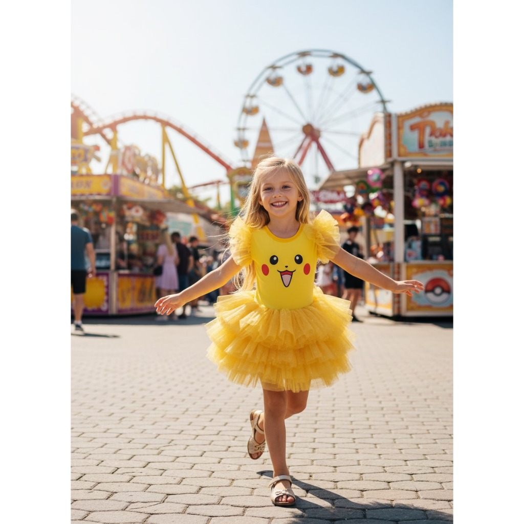 Vestido Tutu Infantil Pikachu em Oferta na Shopee