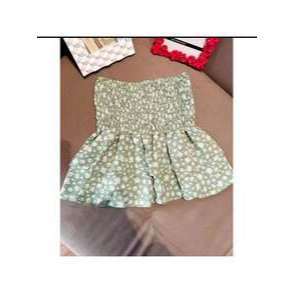 saias floral dits bainha com babado