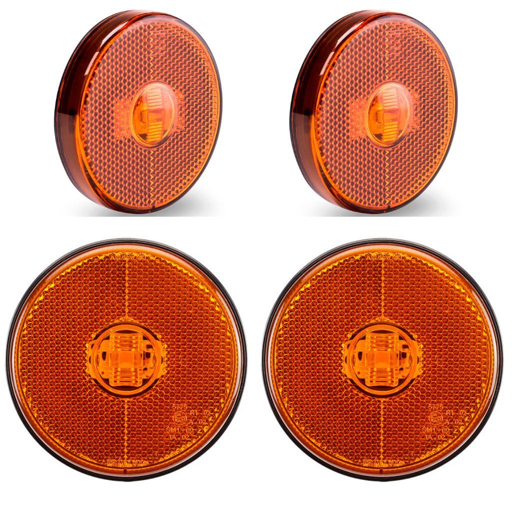 4 Lanterna Lateral Caminhão Carreta Randon Guerra Noma Van Hr Bongo Led Bivolt Amarelo