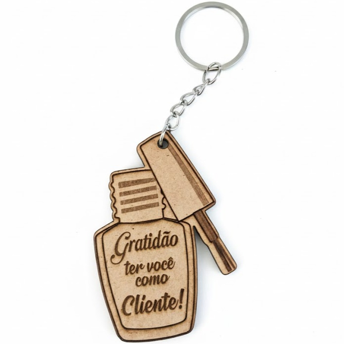 KIt Lembrancinha com 50 unidades Brinde Chaveiros Manicure Esmalte Salão de Beleza Mdf Crú Corte Laser em Oferta na Shopee