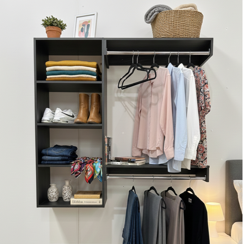 Arara Suspenso De Parede Closet Aberto Com Cabideiro -67 em Oferta na Shopee