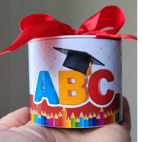 Kit tubolatas personalizadas FORMATURA ABC • Lembrancinha maternidade | aniversário | chá de bebê • 5x6 - vários temas