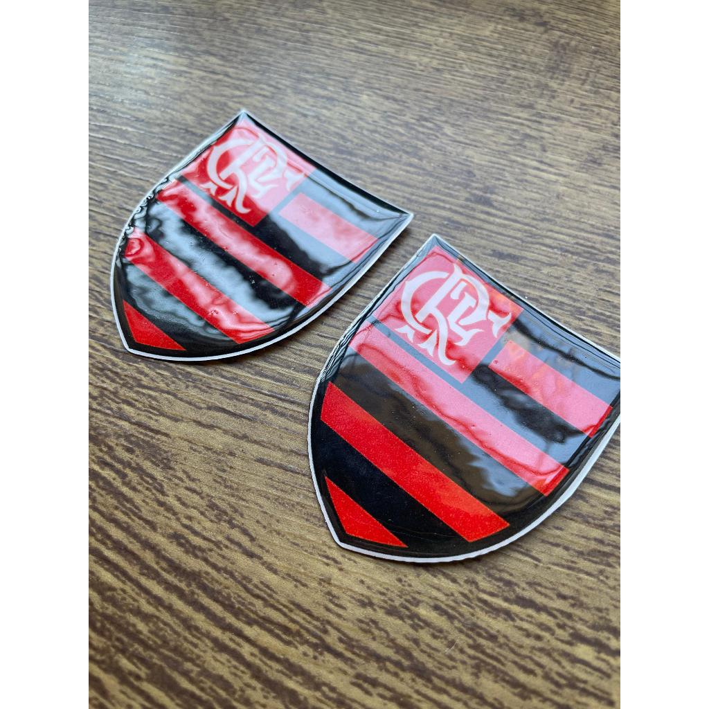 Kit c/ 2 Adesivo Resinado Auto Relevo Time Carioca para Carro/moto