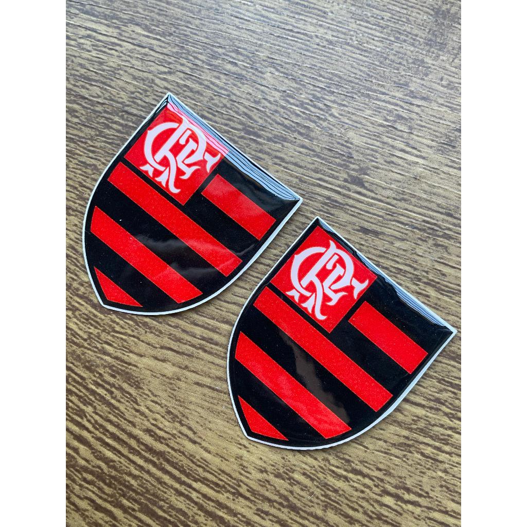 Kit c/ 2 Adesivo Resinado Auto Relevo Time Carioca para Carro/moto