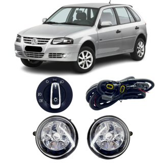 Kit Farol de Milha Botao Chave E Chicote Gol G4 em Oferta na Shopee