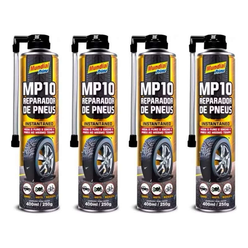Reparador de Pneus Instantâneo 400ml MP10 Mundial Prime Aerosol