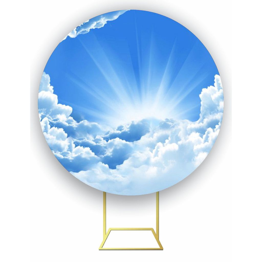Painel em Lona Redondo Sem Elástico - Céu Azul - Lona Fosca