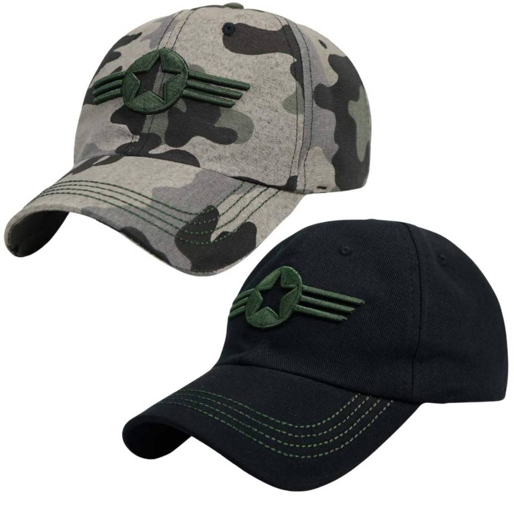 Boné Estilo USA Ajustável Militar Camuflado Confortável Cap Airborne Tático