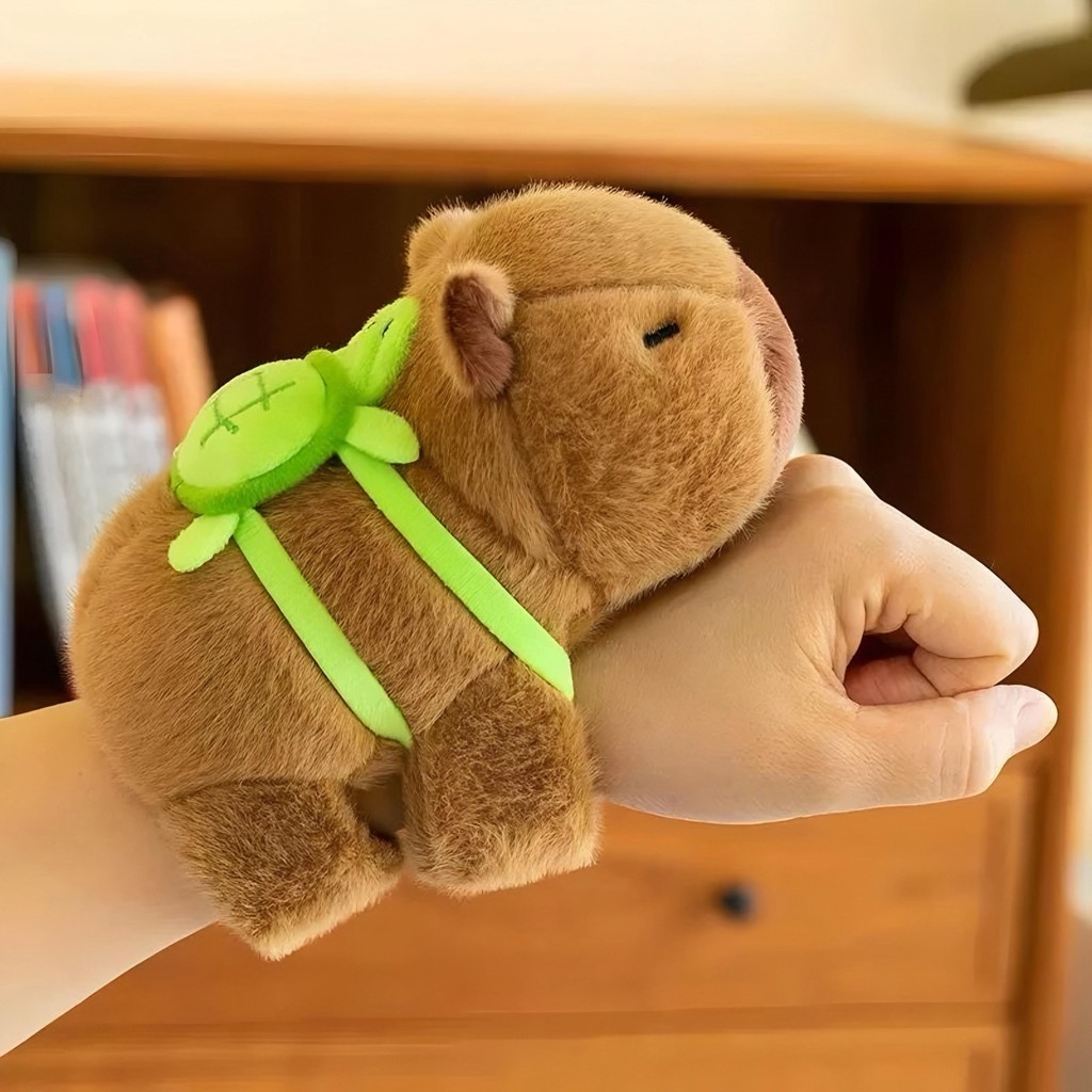 Capivara Pulseira De Agarrar Pelúcia Bonecas Pelúcia Brinquedos Interativo Menina Menino 18CM