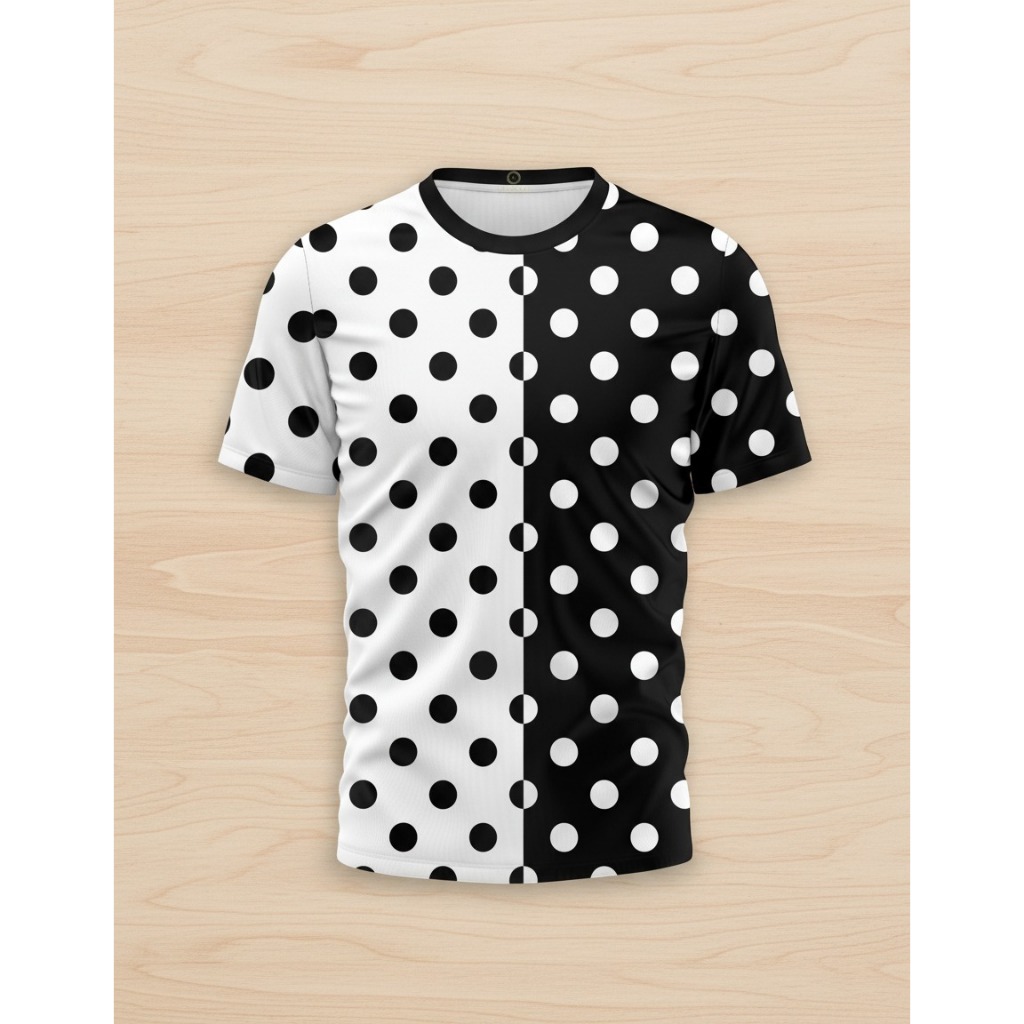 Camisa Camiseta Bolinha Blusa Poá Estampada Tendencia 2026 Sofisticado Adulto Infantil Unissex