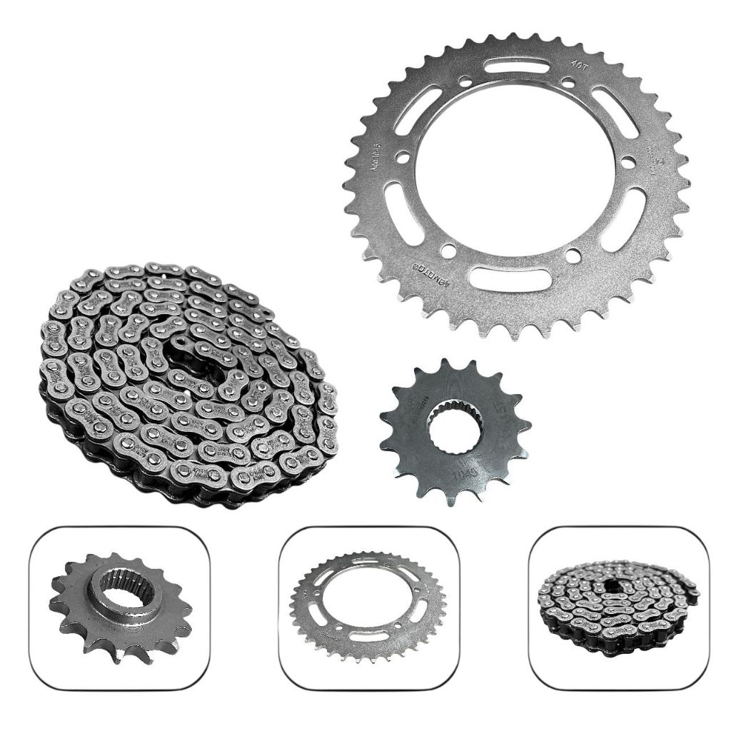 kit Transmissão Relação Yamaha Fazer 250 2006 Até 2017 Aço 1045