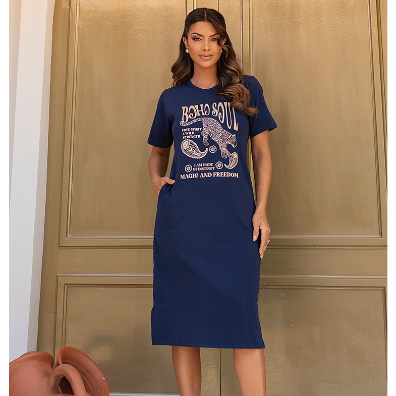 Vestido Camisetão Soltinho Casual