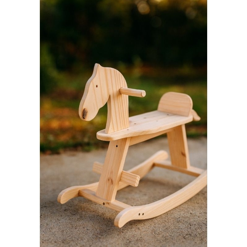 Cavalinho de Balanço - Infantil em Madeira Pinus