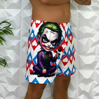Samba Canção Estampado Personagens Heróis Short Bermuda Para Dormir Conforto Moda Masculina