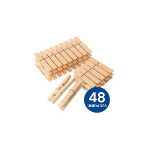 Prendedores Pregadores Roupa Madeira Artesanato Embalagem c/ 36 unidades