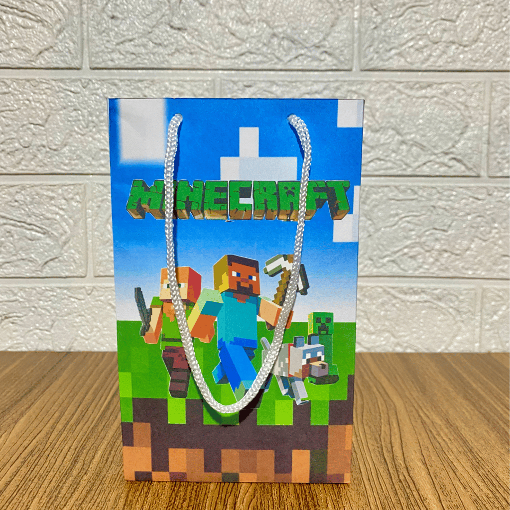 KIT PEGUE E MONTE SACOLINHAS  para Festas Mimos Aniversários Lembrancinhas MINECRAFT
