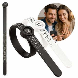Medidor de Tamanho de Anel com Lupa – Padrão Americano, Alianças e Dedos – Ferramenta Precisa em Oferta na Shopee