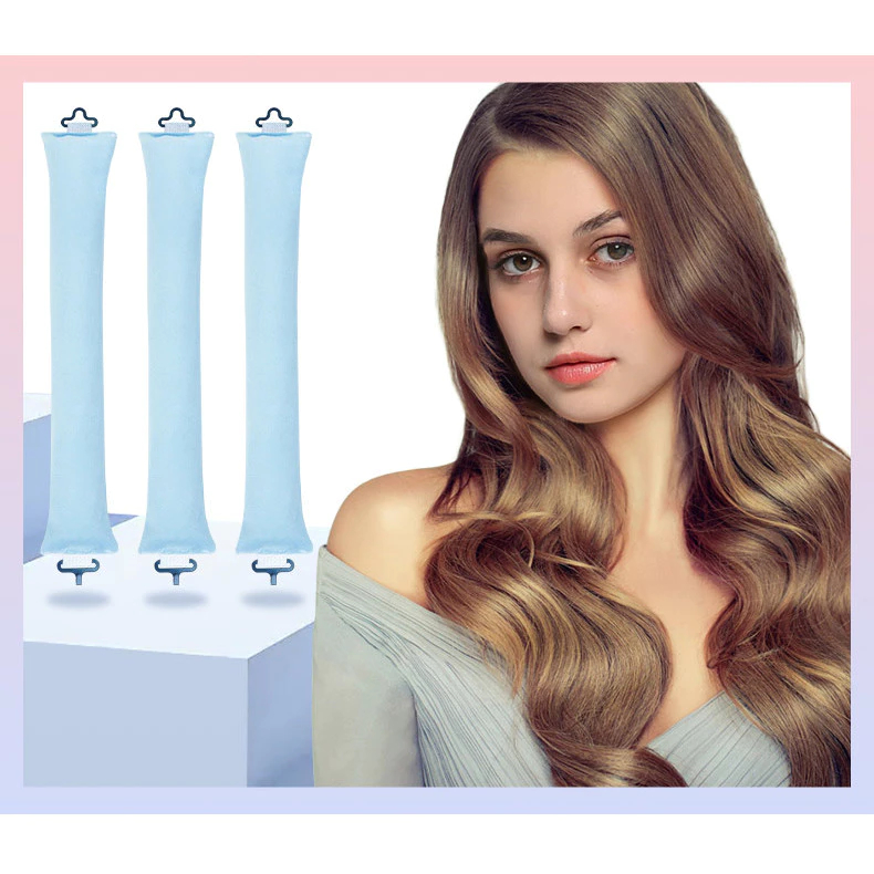 kit 3 pcs Modelador De Cabelo Sem Calor, Hastes Flexíveis Com Gancho, Haste De Ondulação Sem Calor Para Todos em Oferta na Shopee