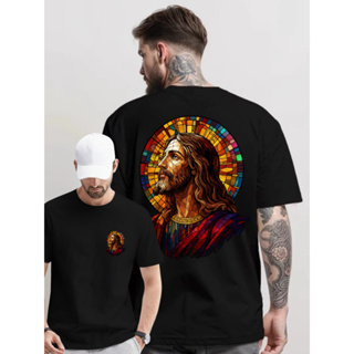 Camiseta Masculina Street Cristã Algodão 100% Confortável Jesus em Oferta na Shopee