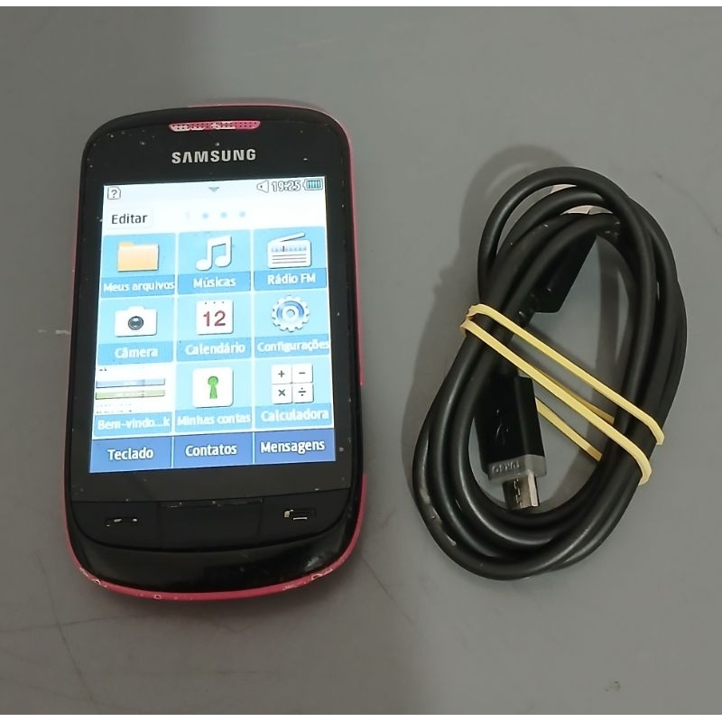 Celular Antigo Samsung Corby 2 GT-S3850 Cor Rosa (USADO)