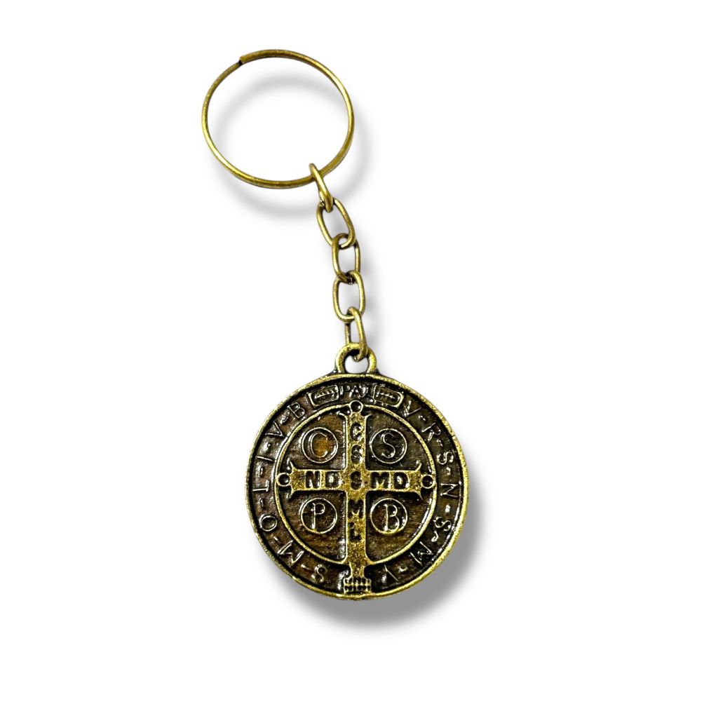 Kit 3x Chaveiro São Bento De Metal Na Cor Bronze em Oferta na Shopee