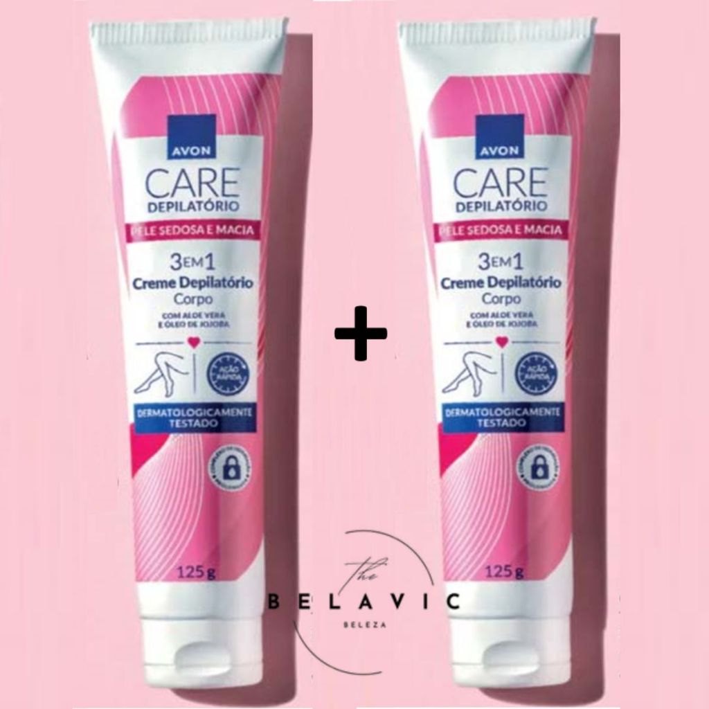 Kit 2 unidades Creme Depilatório Para o Corpo "AVON CARE" 3 em 1 - Nova Formula e Embalagem - 125g em Oferta na Shopee