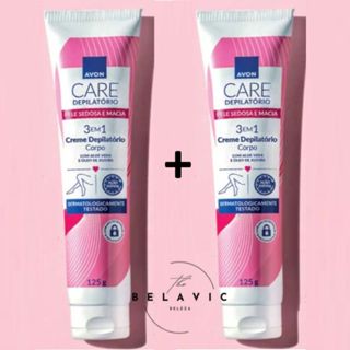 Kit 2 unidades Creme Depilatório Para o Corpo "AVON CARE" 3 em 1 - Nova Formula e Embalagem - 125g em Oferta na Shopee