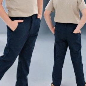 Calça Infantil Social Esporte Fino 1 ao 16 Anos Slim Sarja Premium Qualidade Bolso Embutido Menino