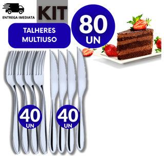 80 Peças Talheres Inox 40 Faca 40 Garfo Casa Cozinha Restaurante Buffet Qualidade Resistência Utilidades em Oferta na Shopee