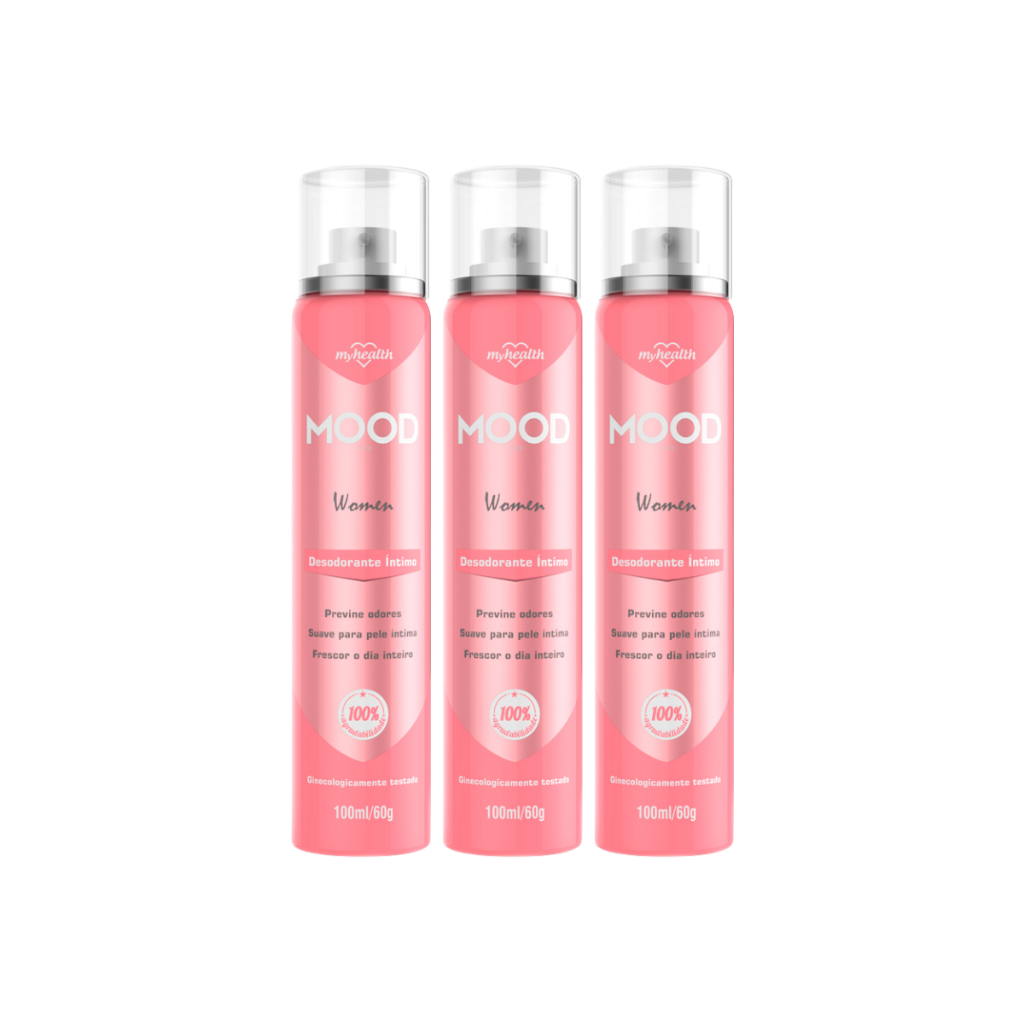 Kit de Desodorante Intimo Feminino Mood Care 100ml Women Perfume
