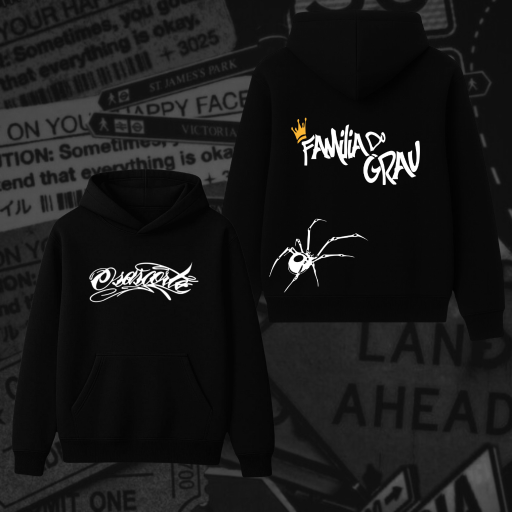 Moletom Canguru Blusa de Frio 244 Moto Aranha Osascorte Grau Empinando em Oferta na Shopee