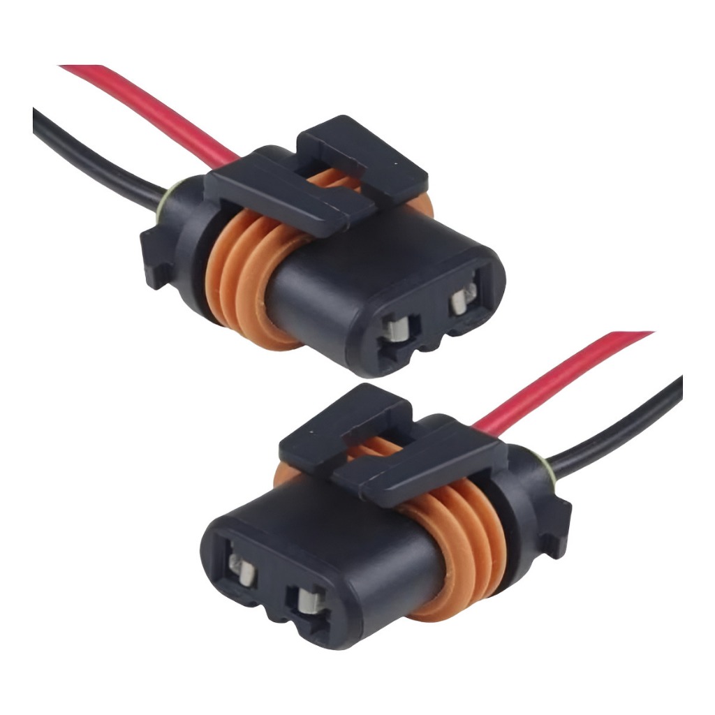 Par Chicote Soquete Plug Conector Lâmpada Hb3 Hb4 9005/9006