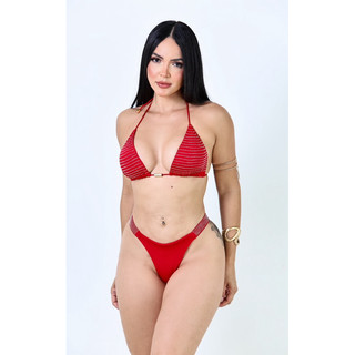Biquíni Feminino Poliamida Modelador Empina Bumbum, Conjunto Biquíni Luxoso