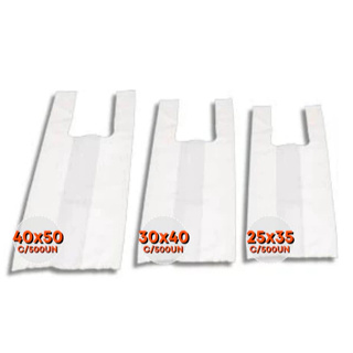 100 Sacolas Plásticas Brancas 25x35 / 30x40 / 38x48 | Virgem, Leve e Econômica em Oferta na Shopee