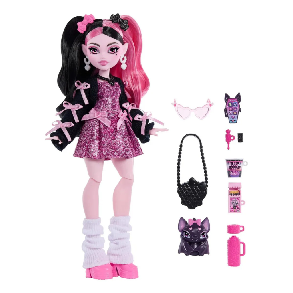 Detalhes do Boneca Monster High G3 Core Refresh Draculaura - Mattel Hpd53
