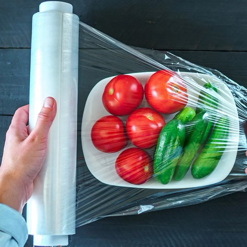 Filme stretch plastico PVC - 28cm x 100m P/ embalagem