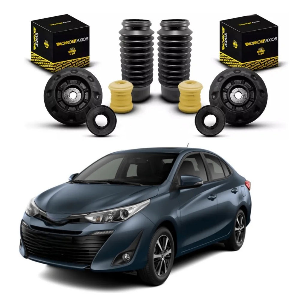 2 Kit Coxim Batente Axios Dianteiro Toyota Etios Yaris 2018 A 2022