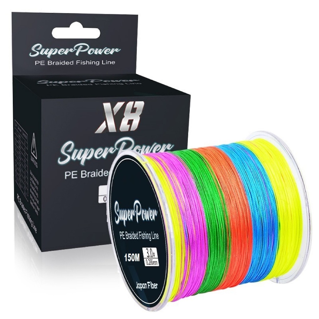 Linha De Pesca 150m Multifilamento 8 Fios 8x Super resistente Carretel Com 150 Metros