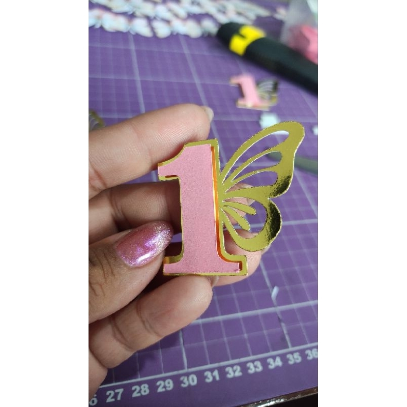 Aplique 3D Jardim das Borboletas – Números Decorativos em Lamicote e Colorplus | Topo de Lembrancinhas e Festas