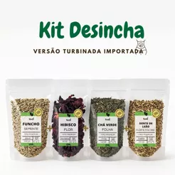 Mix desincha 4 semanas - Hibisco, cha verde, dente de leao e funcho