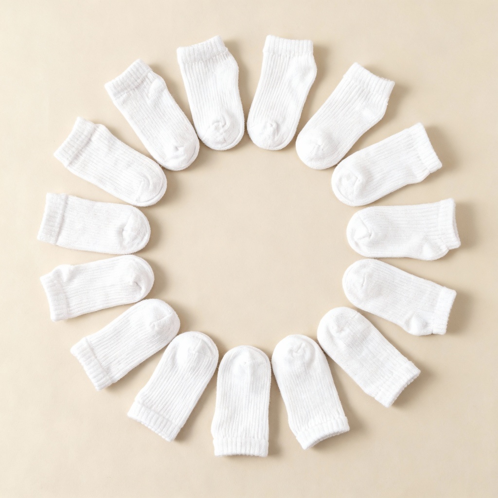 Kit 12 Pares Meias Lisa Branca Para Bebê de 0 a 6 meses - Super Confortável Recem Nascido em Oferta na Shopee